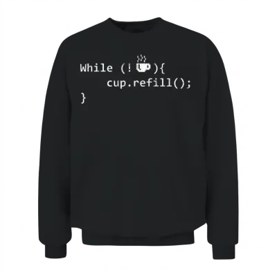 Funny Programmer for Java Coffee Programming Unisex Sweatshirt - Black