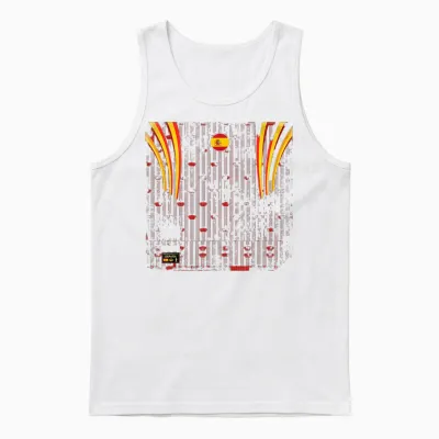 Espagne T-Shirt Rétro Espagnol Espanol Madrid Barcelone Unisex Tank Top - White