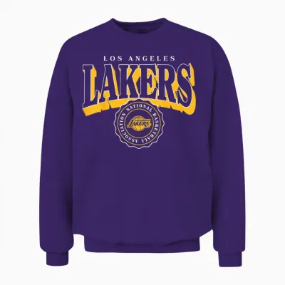 Nba – Los Angeles Lakers Gewölbtes Wappen Unisex Sweatshirt - Purple