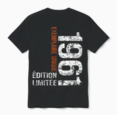 Vintage 1961 Gift 65 Years Man Birthday Humour Unisex T-Shirt - Black