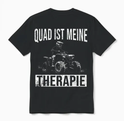 Quad Ist Meine Therapie Quadfahrer Offroad Atv Unisex T-Shirt in Black