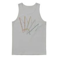 Retro Fishing Rods Unisex Tank Top - Ash – 1