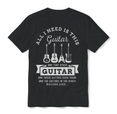 Guitar Design for a Guitar Player Unisex T-Shirt - Black