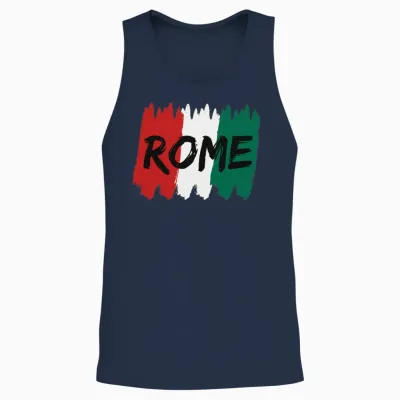 Rome Italy Unisex Tank Top - Navy