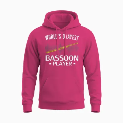 Vintage World's Okayest Bassoon Player Funny Orche Unisex Hoodie - Heliconia