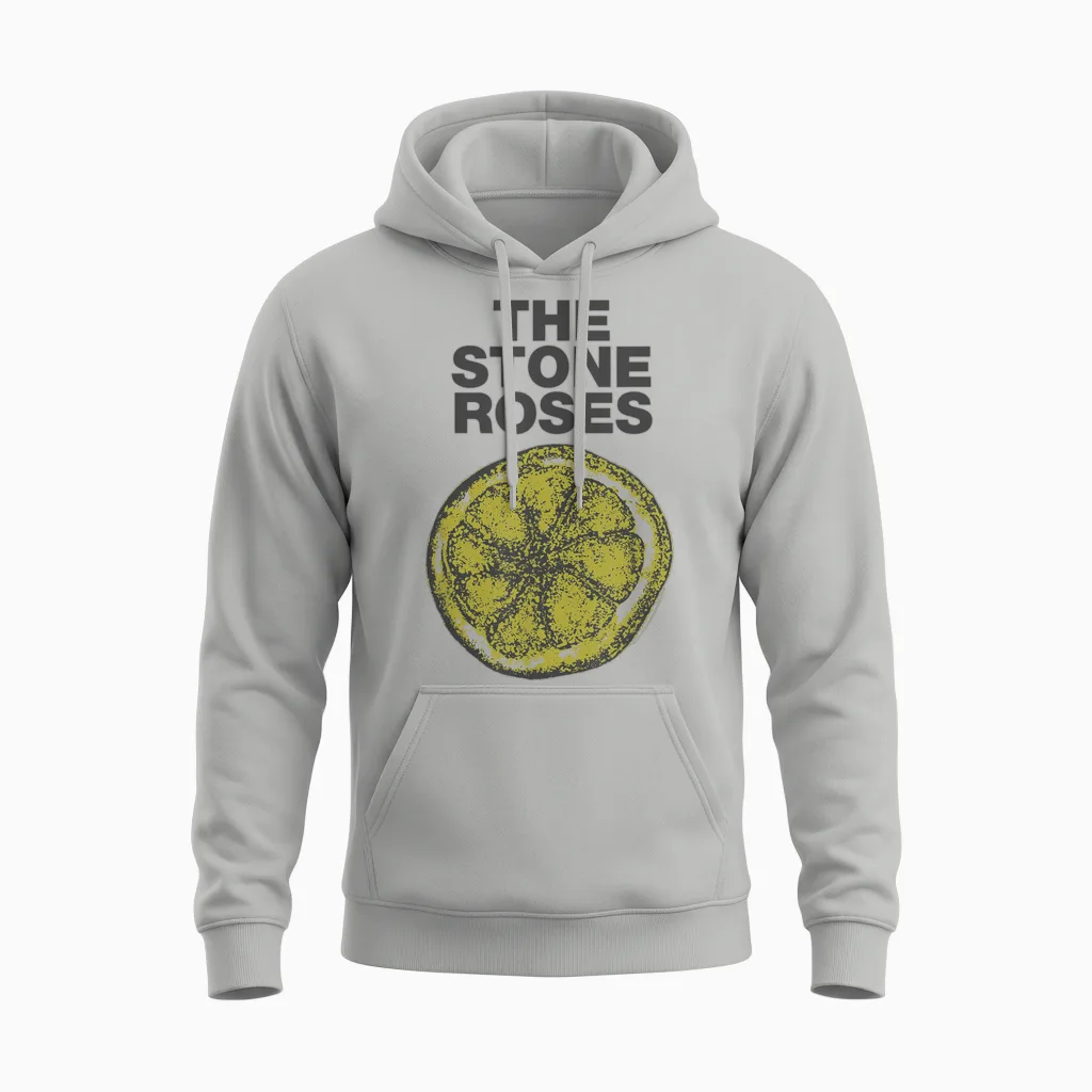 Stone Roses Lemons 1989 Official Rock Band Album Unisex Hoodie in Ash