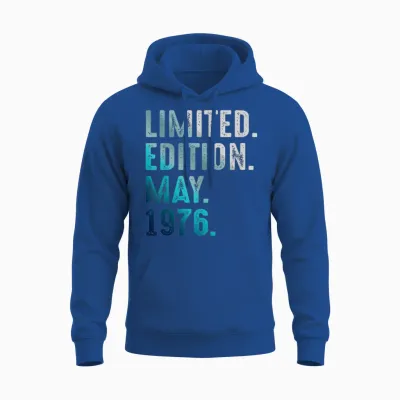 édition Limitée Mai 1976 Retro Vintage 1976 Unisex Hoodie - Royal