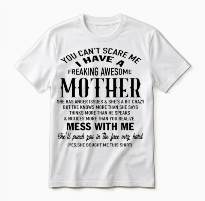 Freaking Awesome Mother She Was Born in August Unisex T-Shirt in White