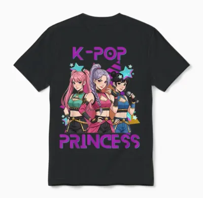 K-Pop K-Pop 8 Years Birthday Girl Unisex T-Shirt - Black