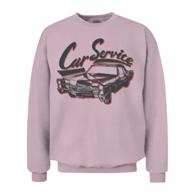 Retro Car Unisex Sweatshirt - Light Pink