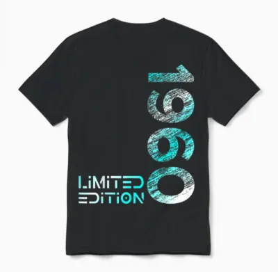 66. Geburtstag Limited Edition Jahrgang 1960 Mann Frau Unisex T-Shirt - Black