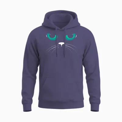 Cats Eyes Funny Unisex Hoodie - Heather Sport Dark Navy