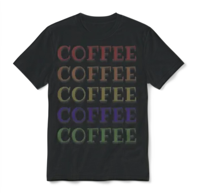 Retro Coffee Unisex T-Shirt - Black