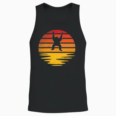Orang Utan Retro Unisex Tank Top - Black