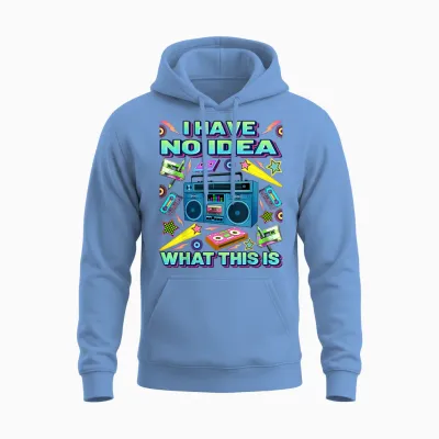 Retro 80er 90er Jahre Stil Outfits Herren Damen Kind 70er 80er 90er Jahre Outfit Unisex Hoodie - Carolina Blue