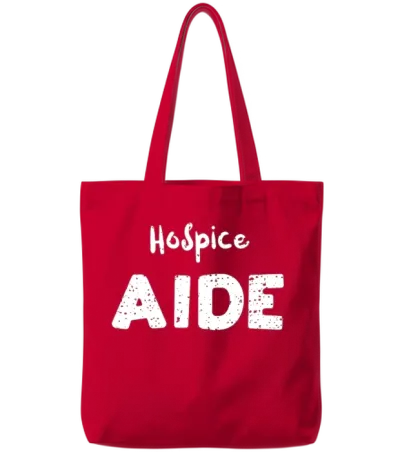 Hospice Aide - Nurse Tote Bags - Red