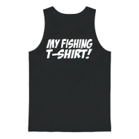 Funny Fishing Unisex Tank Top - Black – 1