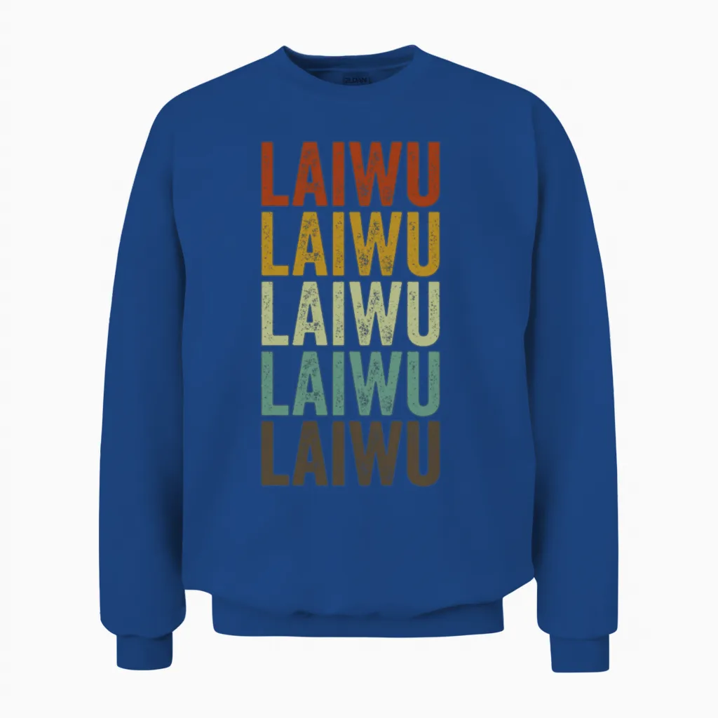 Laiwu China Retro Vintage Unisex Sweatshirt - Royal