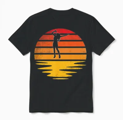 Singing Retro Unisex T-Shirt - Black