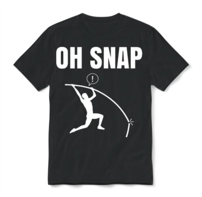 Pole Vaulting Funny Pole Vault Unisex T-Shirt - Black