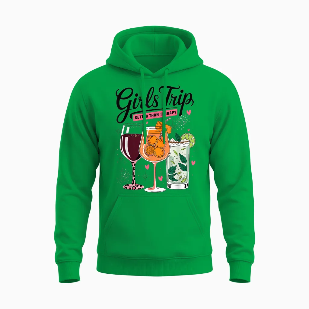 Passendes Outfit Für Mädels: Trip Better Than Therapy Unisex Hoodie in Irish Green