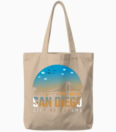 San Diego City of Dreams Tote Bags - Natural