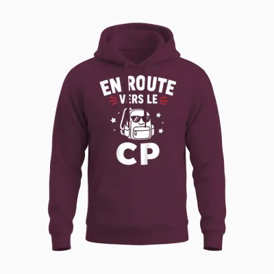 Enfant Humour école élève Rentrée Des Classes En Route Vers Le Cp Unisex Hoodie - Maroon