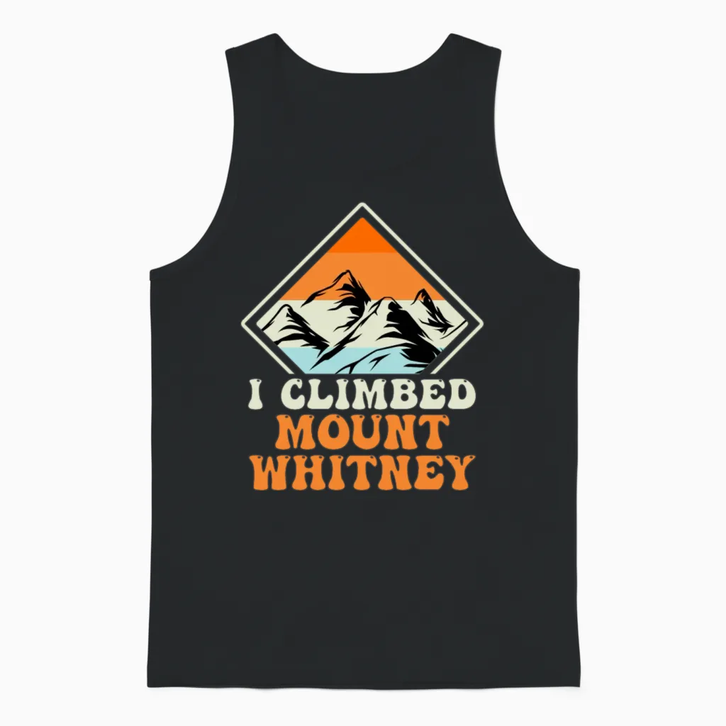 Mountaineers Summit Sports Hiking Climbing Unisex Tank Top in Black