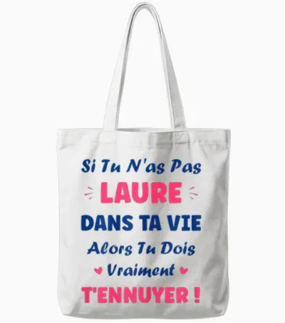 Si Tu N'as Pas Laure Fille Drole Prénom Humour Laure Tote Bags - White