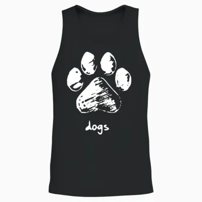 Dog Paw - Dogs Unisex Tank Top - Black