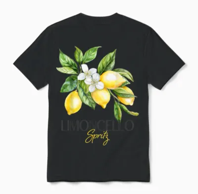 Limoncello Spritz Summer Aperitif Italian Lemon Liqueur Unisex T-Shirt - Black