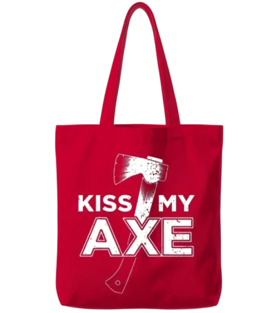 Funny Axe Throwing Tote Bags - Red