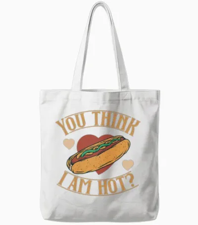 Hot Dog Funny Tote Bags - White