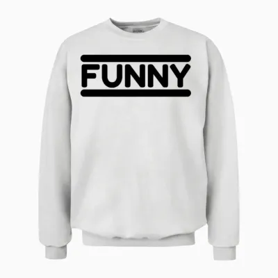 Funny - Black Unisex Sweatshirt - White