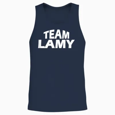 Funny Team Lamy T-Shirt, Black Unisex Tank Top - Navy
