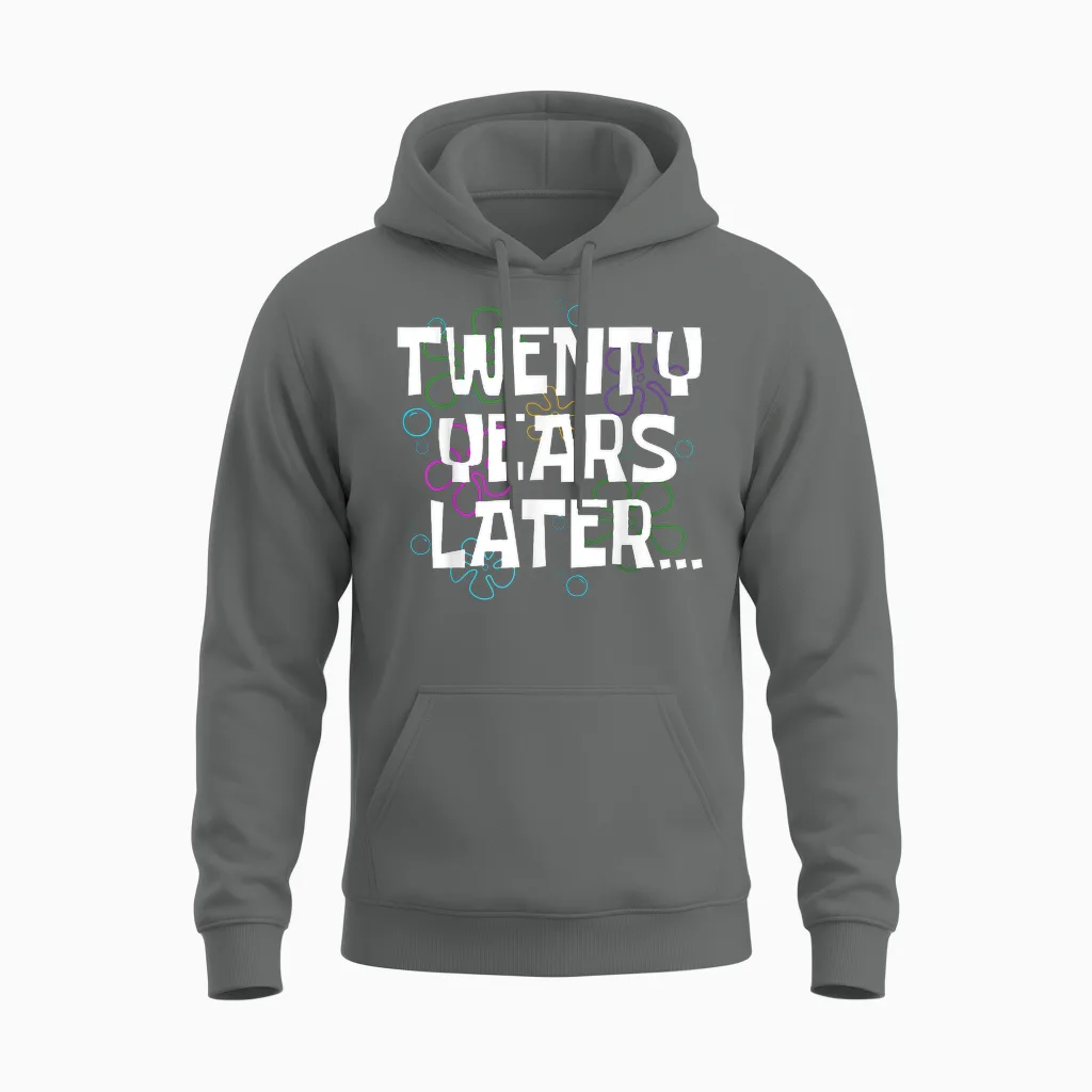 Twenty Years Later Funny 20 Year Old 20th Birthday Party Unisex Hoodie in Graphite Heather