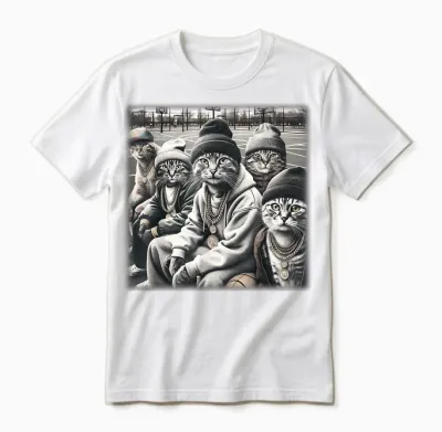 Lustiges Gangster-Meme Aus Den 90er Jahren Von Gang of Feral Street Cats Unisex T-Shirt - White