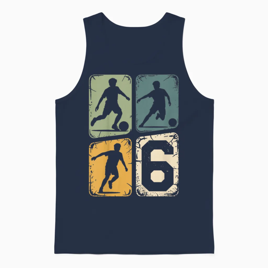6. Geburtstag Junge Fußball Ball Jungs Fußballer 6 Jahre Unisex Tank Top in Navy