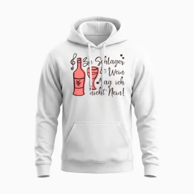 Schlager & Wein Schlagerprinzessin Prinzessin Schlagerparty Unisex Hoodie - White
