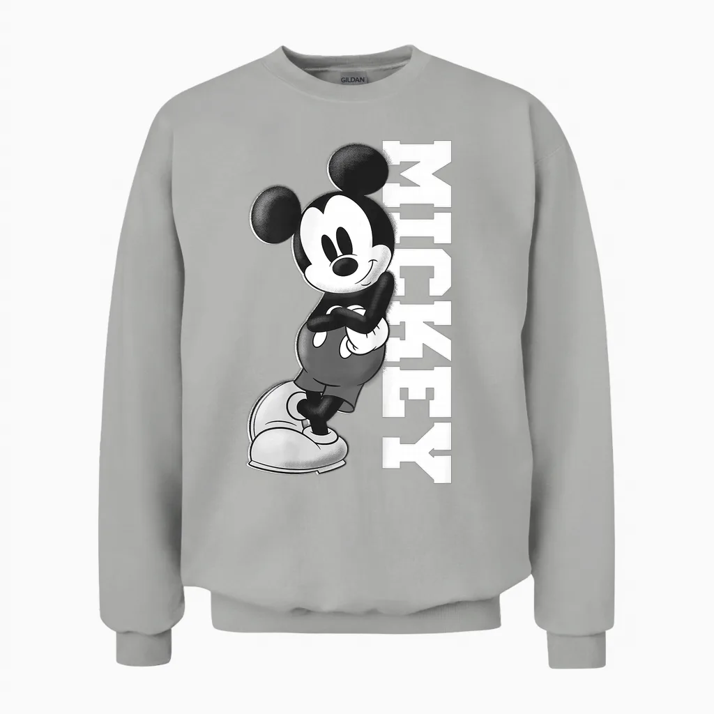 Disney Mickey and Friends Mickey Mouse Lean T-Shirt Small Unisex Sweatshirt - Ash