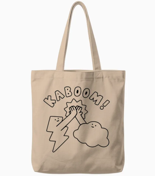 Thunderclap Tote Bags in Natural