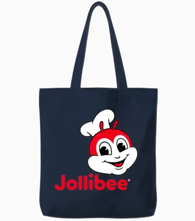 Jollibee Fast Food Chain Tote Bags - Navy