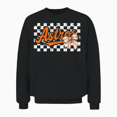Retro Houston Last Name Pride Personalized Funny Outfits Unisex Sweatshirt - Black