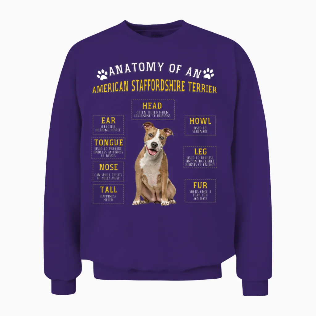 Lustige Anatomie Amstaff Geschenke Für Frauen Und Männer Unisex Sweatshirt in Purple