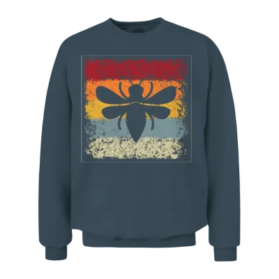 Bee Retro Unisex Sweatshirt - Dark Heather