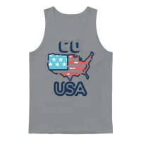 Co, Usa, Colorado — Patriotic & 4th of July Unisex Tank Top - Sport Grey – 1