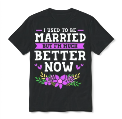 I Used to Be Married Funny Divorce Unisex T-Shirt - Black
