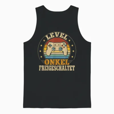 Onkel Level Loading Schwangerschaft Verkünden Baby Party Unisex Tank Top - Black