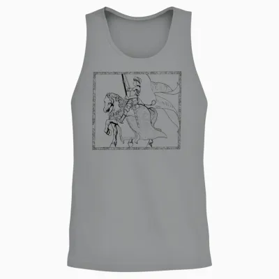 Portrait Joan of Arc, France and a Roman Catholic Saint Unisex Tank Top - Sport Grey