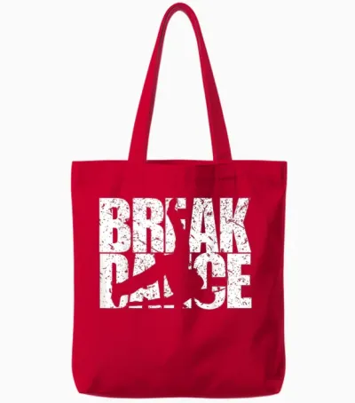 Break Dance Retro Windmill Hip Hop Gift for Kids T-Shirt, Black, S Tote Bags - Red